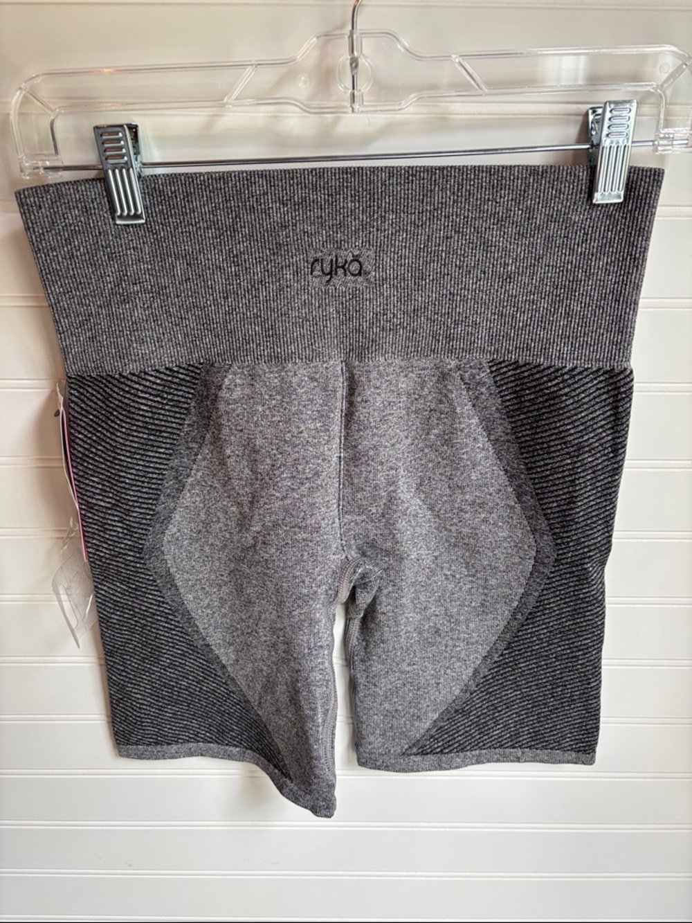 Ryka Gray High-Rise Seamless Bike Shorts